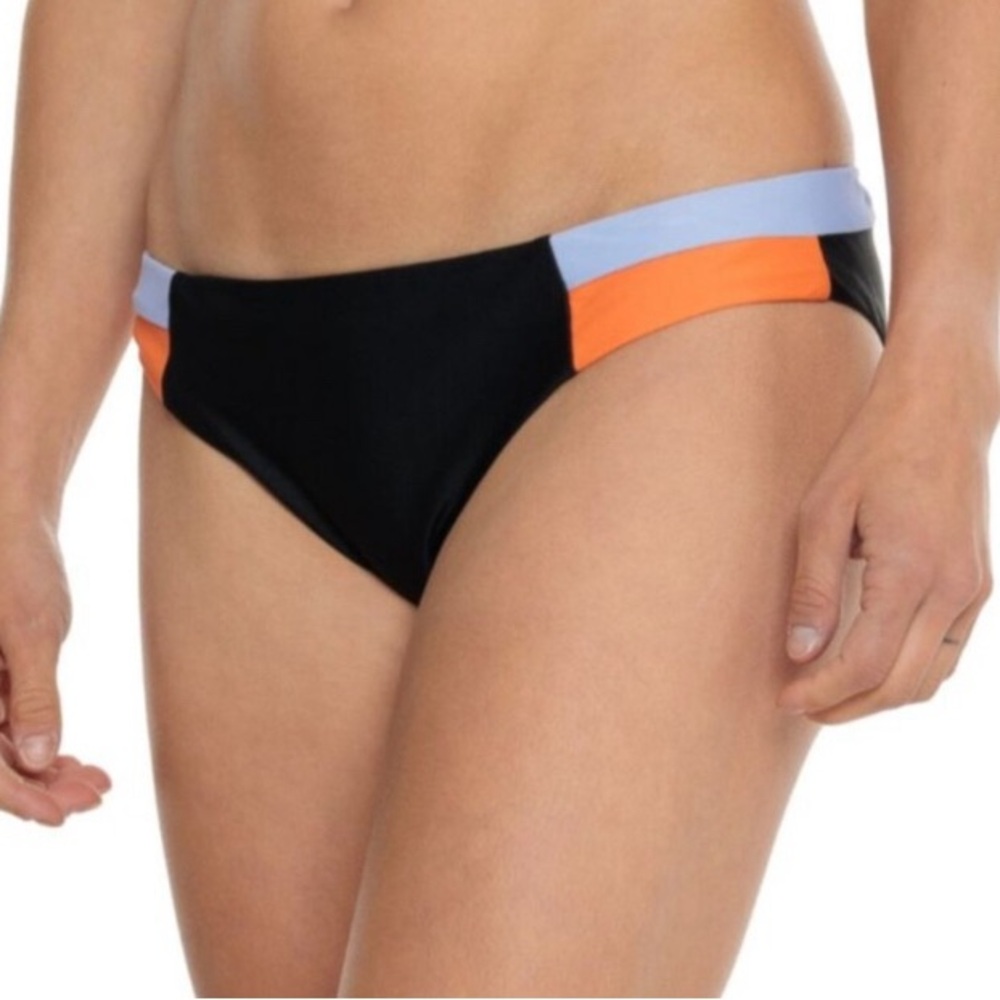 Prana Size L SPF 50 Innix Black, Purple & Orange Bikini Bottom